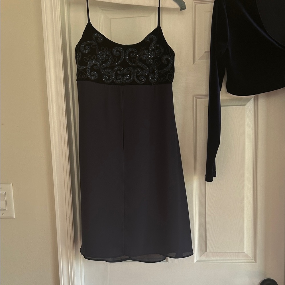 Rhapsody royal blue velvet dress